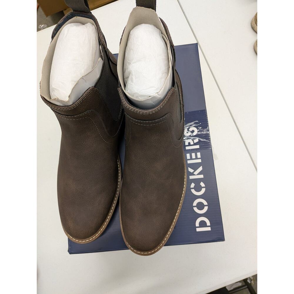 Dockers Men’s Chelsea Boots Brown Casual Comfort Slip On Ankle Boots New